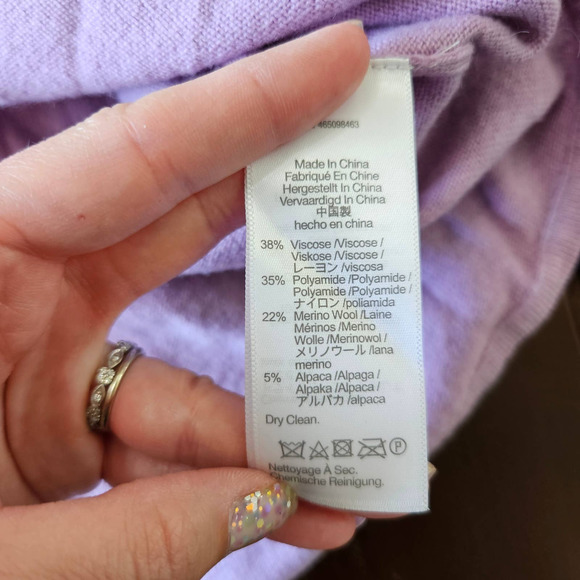 Madewell Women's Sz XS Lavender Mock Neck Wool & Alpaca Blend Sweater - Picture 9 of 9